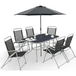 Zahradní stolová sestava Vero - 6 míst, tmavě šedá