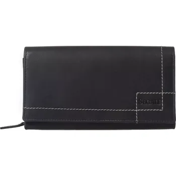 Módní doplněk SEGALI Dámská kožená peněženka SG-207 černá-šedá