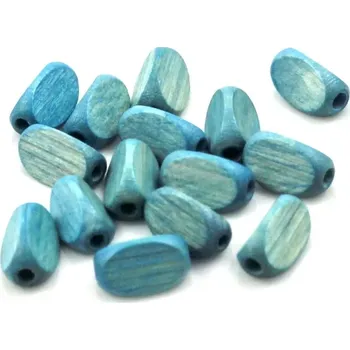 Dětské navlékací korálky Korálky dřevěné tyrkysové 8/12 – 15 ks