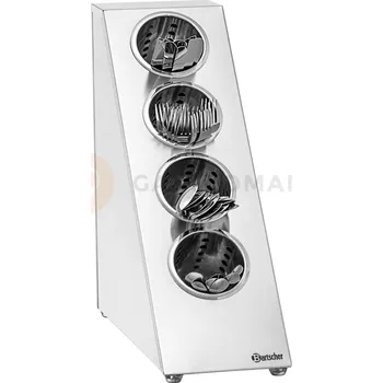 Příbor Zásobník na příbory pro 4 šálky, nerezová ocel | BARTSCHER, BK40H