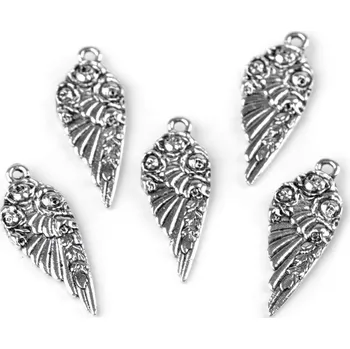 Přívěsek Přívěsek křídlo 12x31 mm, barva platina
