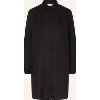 Dámská halenka Darling Harbour Dámské Lněné Košilové Šaty, černá, 34