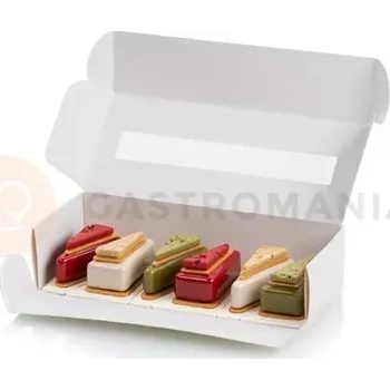 Čokoládová tyčinka Sada obalů a podnosů na monoporce a dezerty - Box Cake to Go | SILIKOMART, Accessori 3-3