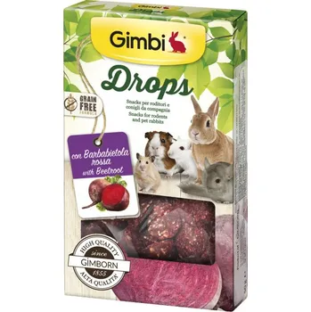 Krmivo pro hlodavce Gimborn I DROPS pro hlodavce s cervenou repou 50g