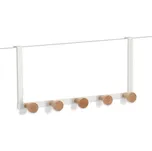 Zeller Kovové věšáky na dveře, 25 háčků, bílé