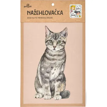 Textilní nažehlovací páska Lesní svět Nažehlovačka M 073 - Kočka mourovaná