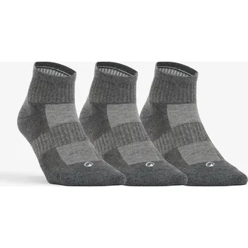 DECATHLON Polovysoké tenisové ponožky RS500 3 páry 35/38 ŠEDÁ