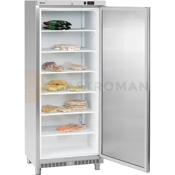 Mrazicí skříň, stříbrná s plnými dveřmi 600 l | BARTSCHER, 600ST