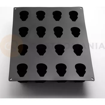 Kuchyňská sůl Silikonová forma na monoporce 400x300 mm, Skull, 16x120 ml | PAVONI, PX43110