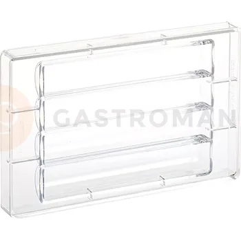 Čokoládová tyčinka Polykarbonátová forma na pralinky, 275x175 mm | MARTELLATO, Chocolog Curvy