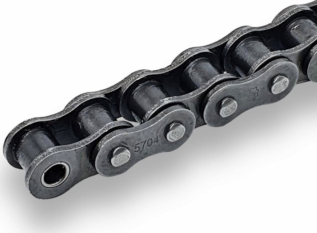 Válečkový řetěz 10B-1-NP Standard (poniklovaný, 5/8″ × 3/8″, DIN 8187) - 5m balení