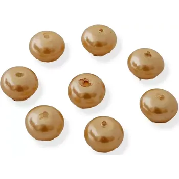 Korálek Korálky voskované rondelky meruňkové - 15 ks