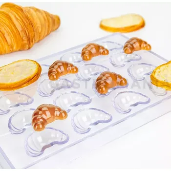 Čokoládová tyčinka Polykarbonátová forma na pralinky, 275x175 mm | MARTELLATO, Croissant