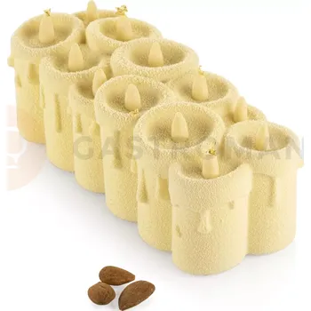 Kuchyňská sůl Forma na dorty, rolády a zmrzlinové dezerty - Buche lumiere 219x89x75 mm | SILIKOMART, 3D Range