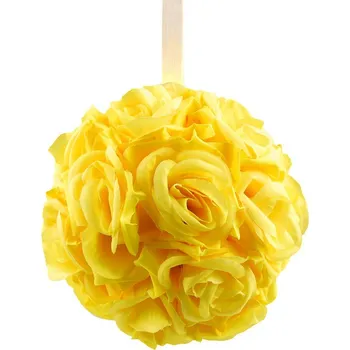 Svatební dekorace Květinová koule Ø15 cm, barva 9 žlutá