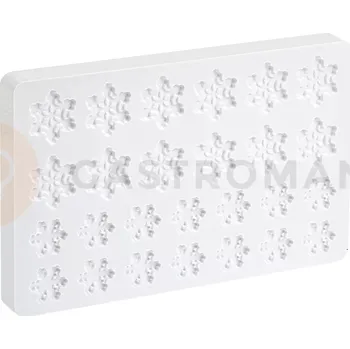 Čokoládová tyčinka Polykarbonátová forma na čokoládové ozdoby - Sněhové vločky, 275x175 mm | MARTELLATO, 21D029