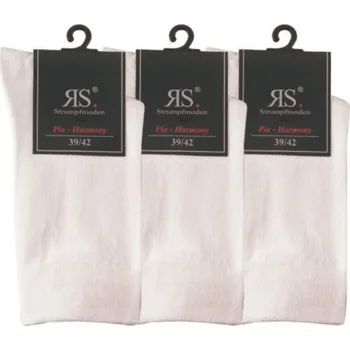 Dámské ponožky Dámské bavlněné ponožky bez gumiček RS 39-42 bílá