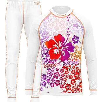 Set dětského termoprádla Set dětského funkčního prádla HAWAII bílá Bamboo Heavy - Oranžová / 120