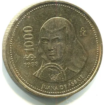 MEXIKO. 1000 pesos 1988.