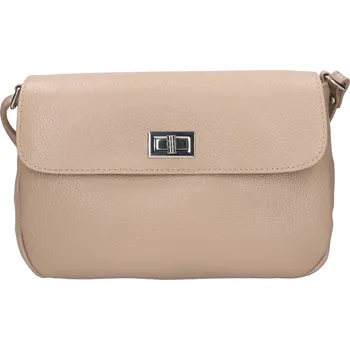 Kabelka Dámská kožená crossbody kabelka Italia Arabela - béžová