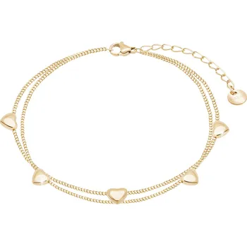 Řetízek Řetízek na nohu z chirurgické oceli pozlacený 2334-1