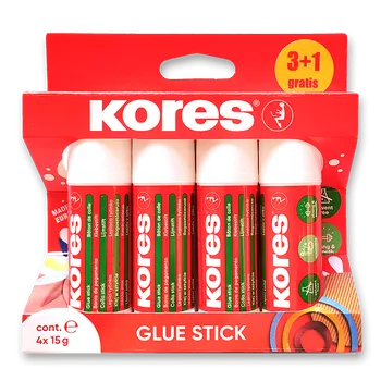Kancelářské lepidlo ACTIVA Lepicí tyčinka KORES 15 g - multipack 3+1