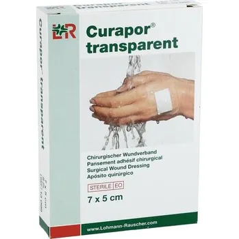 Náplast Curapor Transparent, 7x5 cm, 5 ks