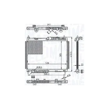 Chladič motoru Chladič, chlazení motoru MAGNETI MARELLI BM2155