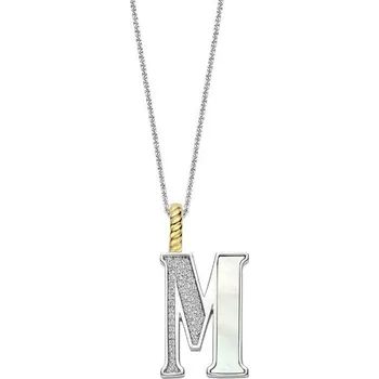 Náhrdelník Zlacený přívěsek s řetízkem TI SENTO Písmeno M 6840MW 6840MW_M