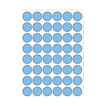 Samolepící etiketa Samolepicí etikety průměr 15 mm, A6 (10 ks) modré