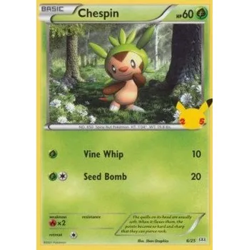 Karetní hra Pokémon MCD25 006/025 Chespin - McDonald's 25th Anniversary Stav: Near Mint, Verze: NORMAL