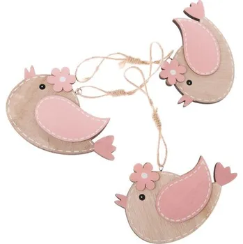 Vánoce Casa de Engel Dřevěný závěsný ptáček - sada 3ks 8/192