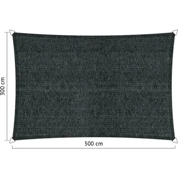 Stínicí technika Lazy Momo Sluneční obdélník basic 3,0 x 5,0 m Barva: Šedá