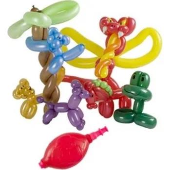 Balónek Modelovací balonky Mix barev s pumpičkou - 10 ks