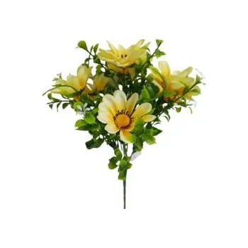 umělá květina Kopretina kytička sv. žlutá J196 sv. žltuá