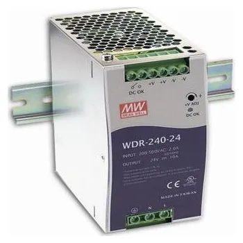 spínaný zdroj Mean Well WDR-240-24 Zdroj na DIN 240W 24V 1+2f