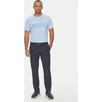 Pánské oblečení BOSS T-Shirt Tape Logo 50530990 Světle modrá Regular Fit XXL