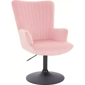 LuxuryForm DESIGN Křeslo AMADEO VELUR na černém talíři - růžové