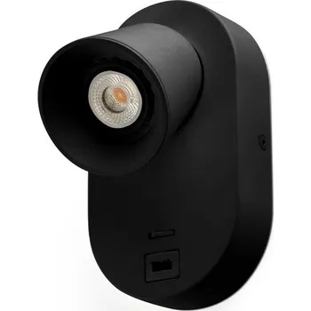 Bodové svítidlo FARO CORB černá nástěnná lampa GU10+USB - FARO FARO 40136