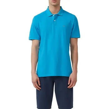 Pánské tričko S.Oliver pánské triko s límečkem 2163494 6259 Modrá XXL