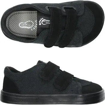 Chlapecké tenisky Tenisky plátěnky 3F Cross Denver 4BC29/V99 bar3foot super flexi černé barefoot Vegan velikost: 36