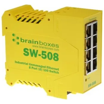 Switch Brainboxes SW-508 Industrial Unmanaged Ethernet Switch 8 Ports