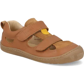 Dívčí sandály Barefoot dětské sandály Koel - Kato W Napa širší cognac hnědé Velikost: 30