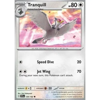 Sběratelská karetní hra Pokémon TEF 134/162 Tranquill - Temporal Forces Stav: Near Mint, Verze: REVERSE HOLO