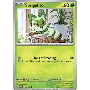 Sběratelská karetní hra Sprigatito 016/159 - Journey Together Typ karty: Non-Holo