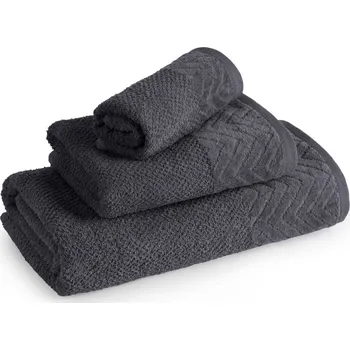 Ručník Ručník LOREN se sametovým okrajem - grafitový Rozměr ručníku: 50x90cm