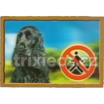 Plechová cedule Cedulka 3D PSI, Anglický kokršpaněl černý
