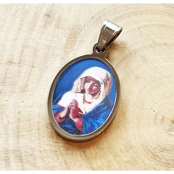 Přívěsek Prosperk Medailonek s Pannou Marií oválný S0239 Chirurgická ocel