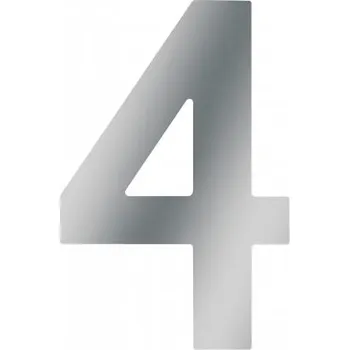 Domovní cedule metafranc Číslo domu 4 nerez ocel, 120mm