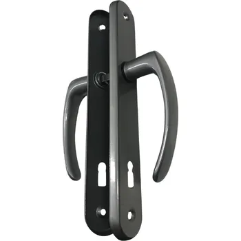 Dveřní kování Trebor Klika Michaela klika + klika, rozteč 72 mm, pro klíč, grafit